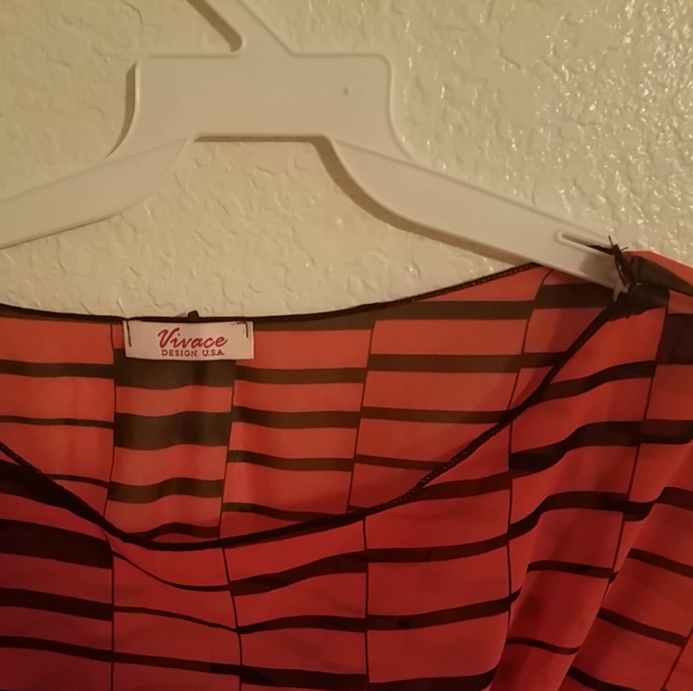 Vivace Sheer Stripes Top S NWOT - Picture 6 of 7